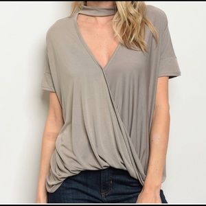 Pewter Grey Crossover Tee Size Medium